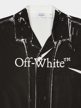 Off-White Black and White Negative Bookish Bowling Shirt