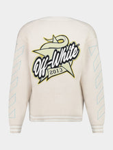 Off-White Cream Star Varsity Knit Cardigan