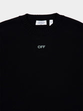 Off-White Black Diag Outline Knit Jumper