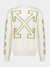 Off-White Cream Diag Outline Knit Jumper
