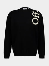 Off-White Black Vertical Bookish Wool Jumper