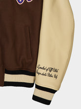Off-White Brown Patch Varsity Wool Blend Jacket