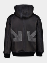Off-White Black Half Arrow Shearling Leather Jacket