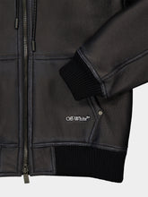Off-White Black Half Arrow Shearling Leather Jacket