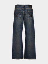 Off-White Dirty Dark Blue Half Arrow Relaxed Jeans