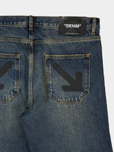 Off-White Dirty Dark Blue Half Arrow Relaxed Jeans
