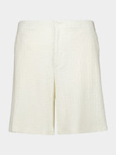 Off-White Cream Terry Cotton Bowling Shorts