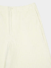 Off-White Cream Terry Cotton Bowling Shorts