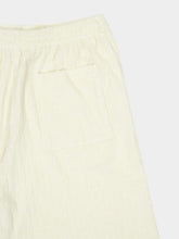 Off-White Cream Terry Cotton Bowling Shorts