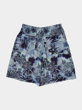 Off-White Blue Printed Viscose Bowling Shorts