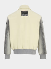 Off-White Relaxed Varsity Wool Denim Jacket