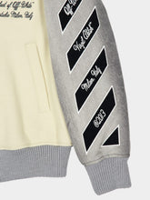 Off-White Relaxed Varsity Wool Denim Jacket