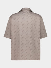 Off-White Stone Bowling Shirt in Cotton Nylon Jacquard