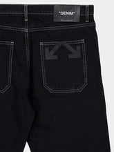 Off-White Stone Raw Black Relaxed Fit Jeans