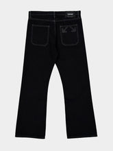 Off-White Stone Raw Black Relaxed Fit Jeans