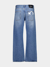 Off-White Light Medium Blue Relaxed Fit Jeans