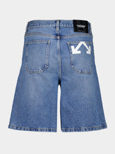 Off-White Light Blue Half Arrow Denim Shorts