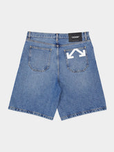 Off-White Light Blue Half Arrow Denim Shorts