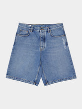 Off-White Light Blue Half Arrow Denim Shorts