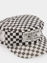 Maison Mihara Yasuhiro White Check Printed Cotton Work Cap