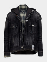 Maison Mihara Yasuhiro Black Triple Layered Denim Jacket
