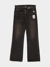 Maison Mihara Yasuhiro Black Vintage-Wash Flared Denim Jeans