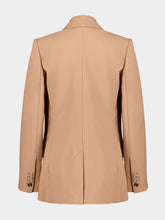 Zimmermann Biscuit Hypnotic Double-Breasted Wool Blazer