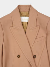 Zimmermann Biscuit Hypnotic Double-Breasted Wool Blazer