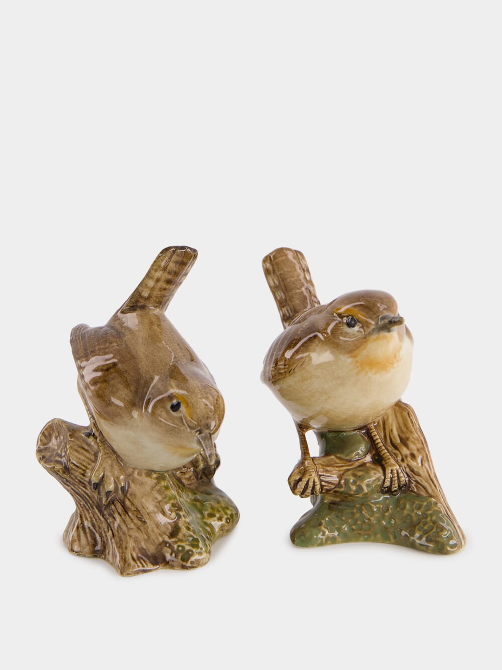 Set of 2 Wren Ceramic Figures