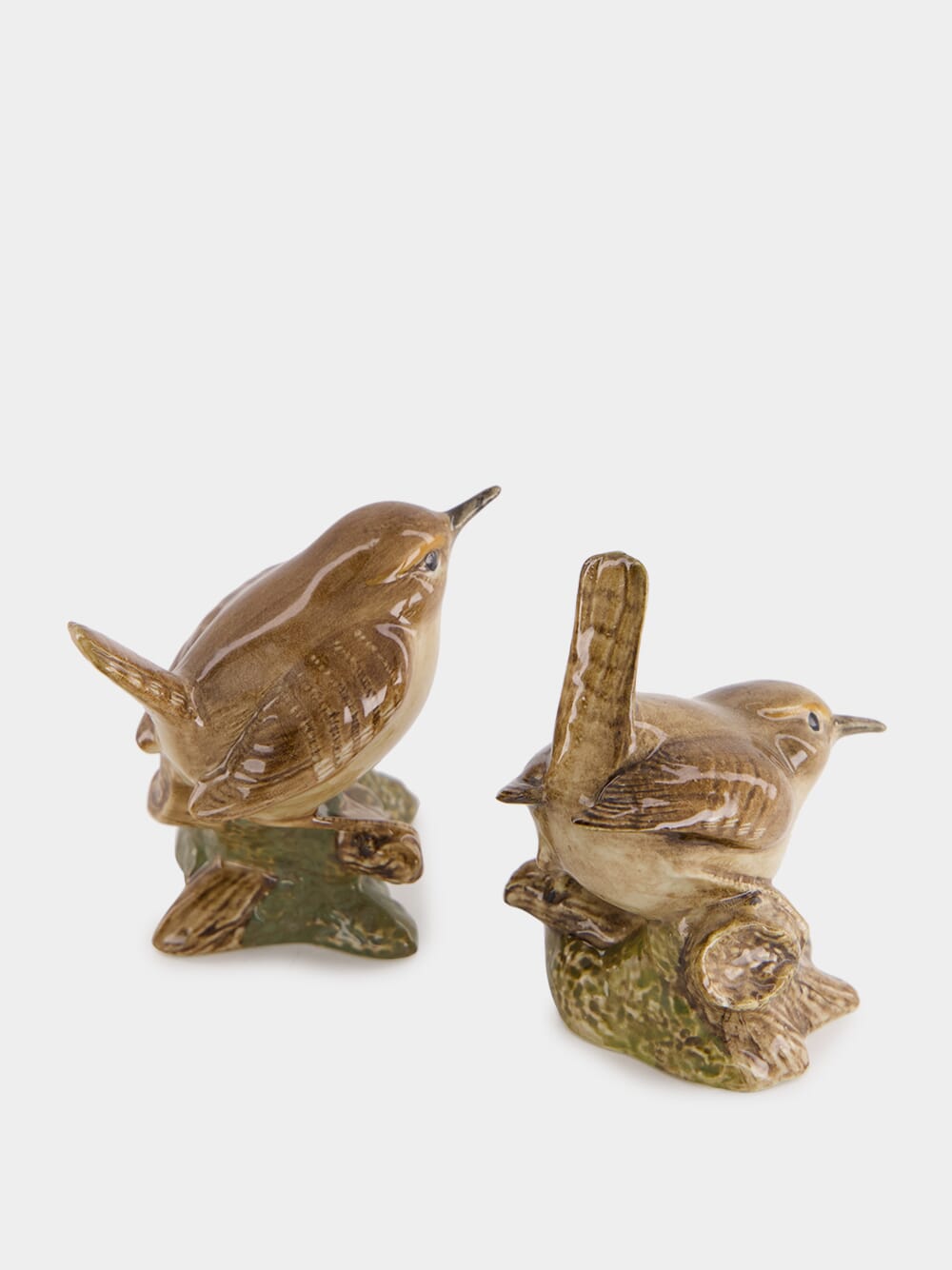 Set of 2 Wren Ceramic Figures