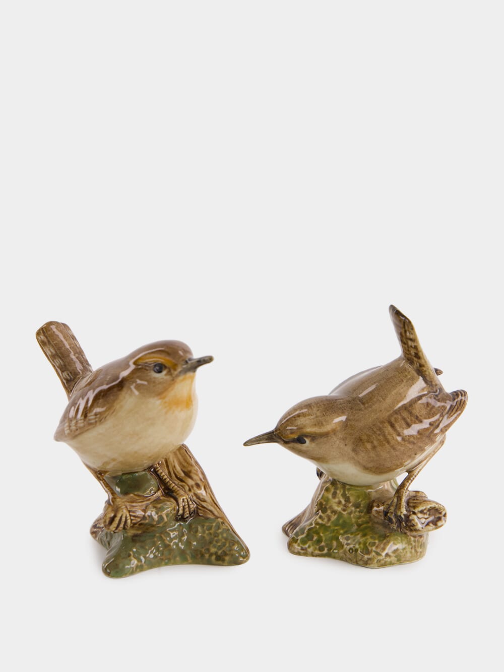 Set of 2 Wren Ceramic Figures