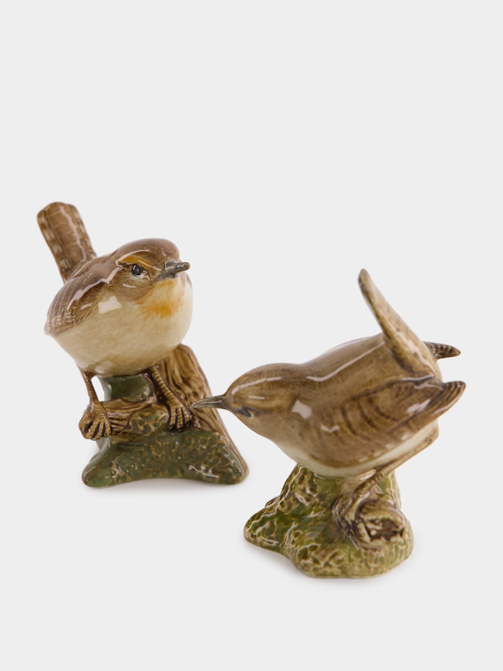 Set of 2 Wren Ceramic Figures