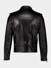 Saint Laurent Plunged Lambskin Motorcycle Jacket