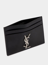 Saint Laurent Black Cassandre Leather Card Case