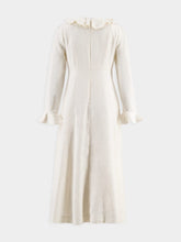 Zimmermann Cream V-Neck Midi Dress with Daisy Buttons