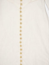 Zimmermann Cream V-Neck Midi Dress with Daisy Buttons