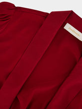 Zimmermann Deep Pink Silk Wrap Cropped Top