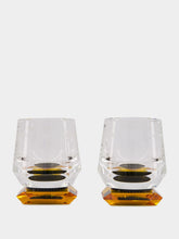 Reflections Copenhagen Whimsy Amber Whisky Set of 2 Glasses