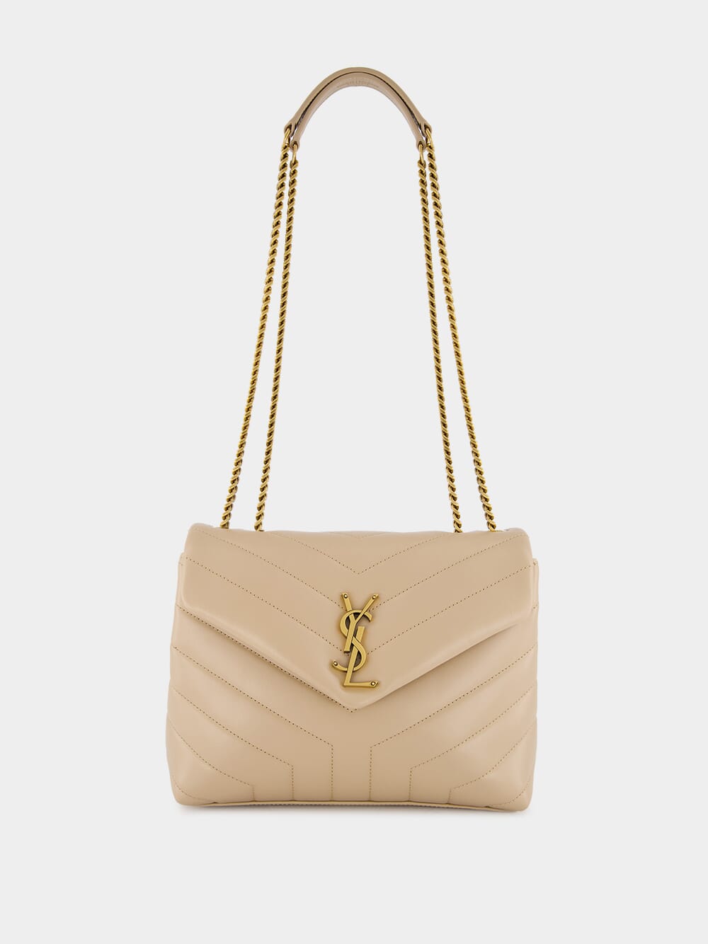 Loulou Beige Small Shoulder Bag