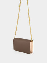 Gucci Dark Taupe GG Marmont Wallet on Chain