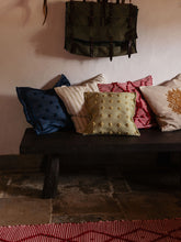 House of Capricorn Handmade Augusta Natural and Yellow Cotton and Linen Cushion
