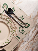 House of Capricorn Hand-Painted Viana Green Stoneware Soup Plate