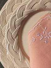 House of Capricorn Hand-Embroidered Santana Pink Cotton Napkin