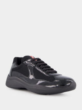 Prada Patent Leather and Technical Fabric Sneakers
