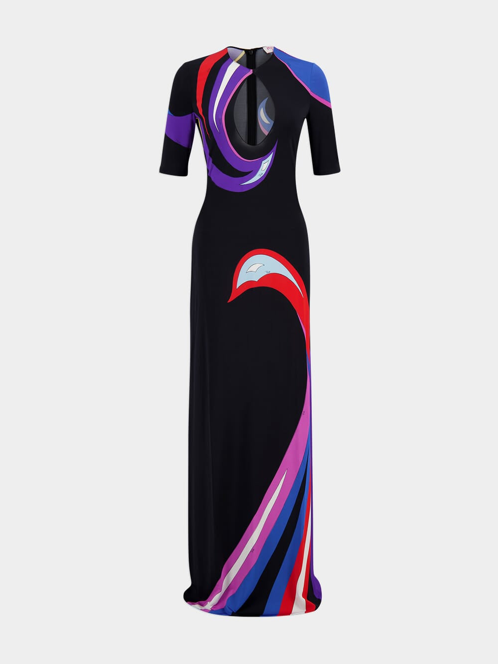 Cigni-Print Long Dress