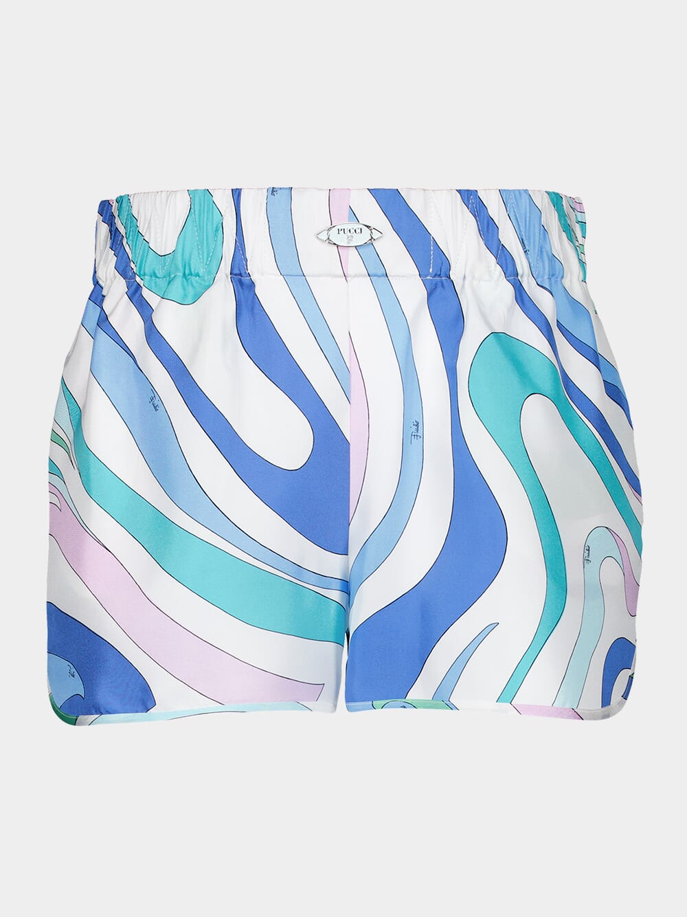 Marmo-Print Silk Twill Shorts