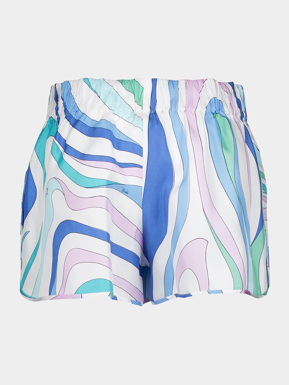 Marmo-Print Silk Twill Shorts