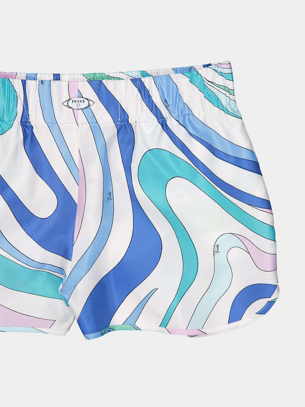 Marmo-Print Silk Twill Shorts