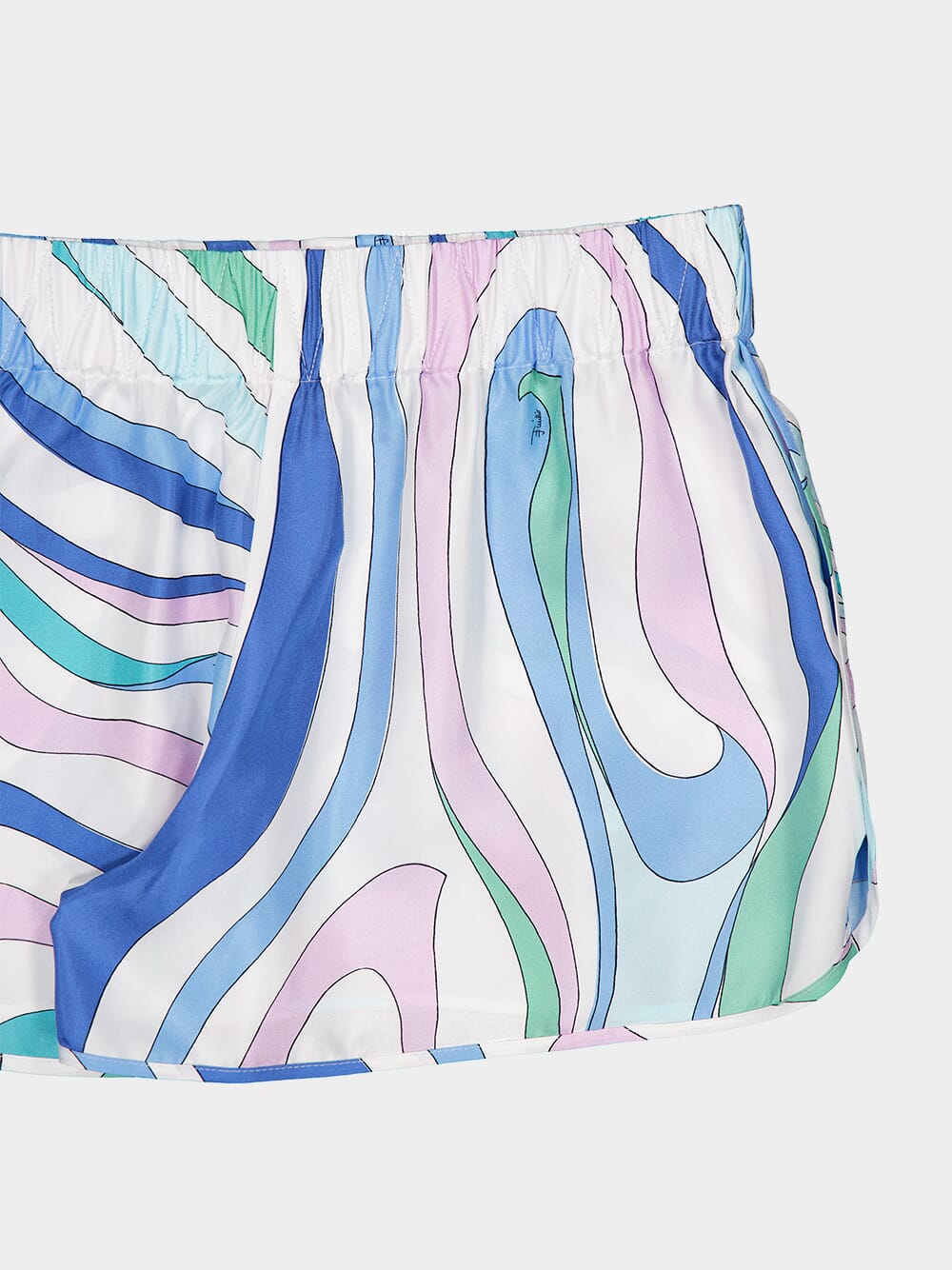 Marmo-Print Silk Twill Shorts