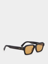 Retrosuperfuture Caro Black and Orange Geometric Sunglasses